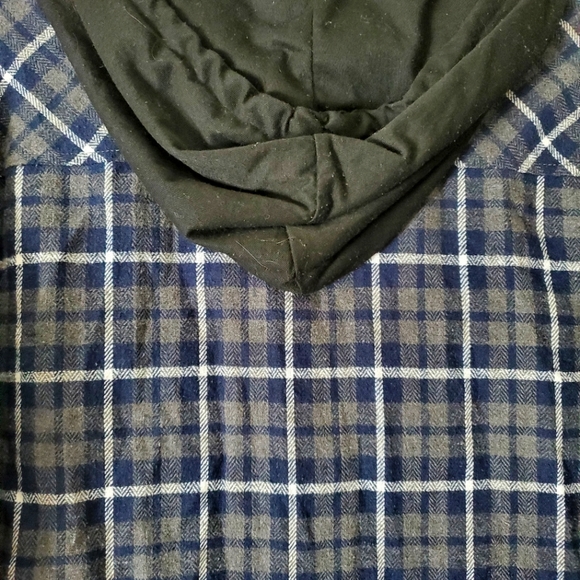 Mens Golden Tree Button Up Hooded Flannel Jacket size medium multicored - Picture 4 of 6